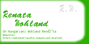 renata wohland business card